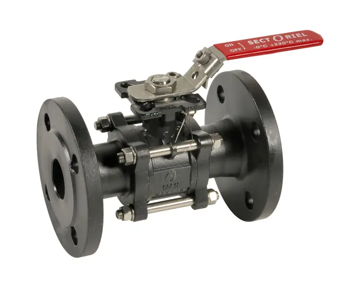 Kugelhahn 3pc A216WCB ISO pad